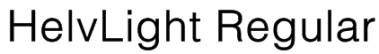 HelvLight Regular Font