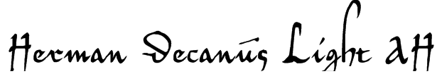 Herman Decanus Light AH Font