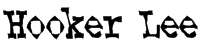 Hooker Lee Font