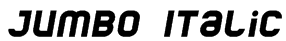 Jumbo Italic Font