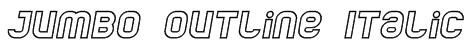Jumbo Outline Italic Font