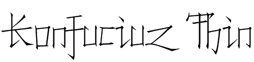 Konfuciuz Thin Font