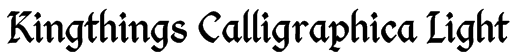 Kingthings Calligraphica Light Font