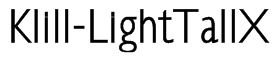 Klill-LightTallX Font