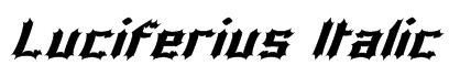 Luciferius Italic Font