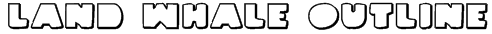 Land Whale Outline Font