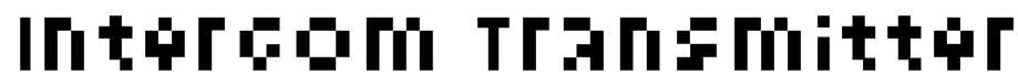 Intercom Transmitter Font