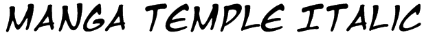 Manga Temple Italic Font