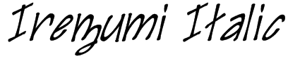 Irezumi Italic Font