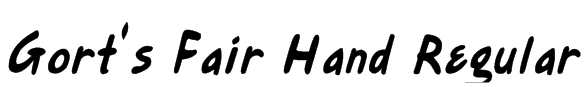 Gort's Fair Hand Regular Font