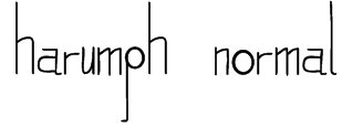 Harumph Normal Font