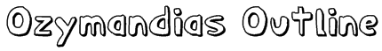 Ozymandias Outline Font