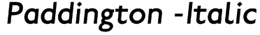 Paddington -Italic Font