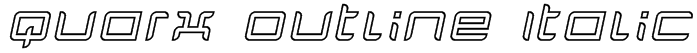 Quarx Outline Italic Font