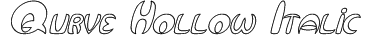 Qurve Hollow Italic Font