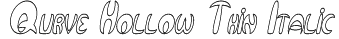Qurve Hollow Thin Italic Font