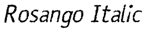 Rosango Italic Font