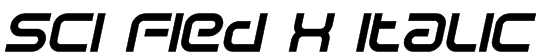 Sci Fied X Italic Font