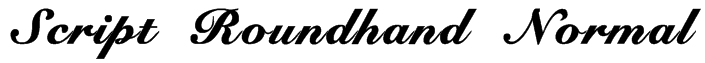 Script Roundhand Normal Font