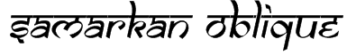Samarkan Oblique Font