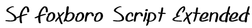 SF Foxboro Script Extended Font