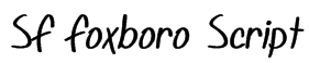 SF Foxboro Script Font