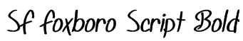 SF Foxboro Script Bold Font