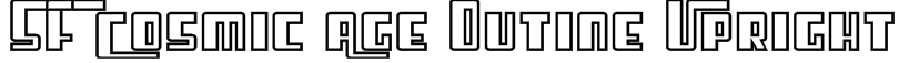 SF Cosmic Age Outine Upright Font
