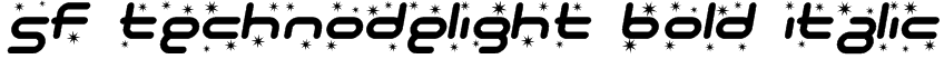 SF Technodelight Bold Italic Font