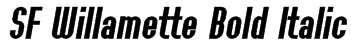 SF Willamette Bold Italic Font