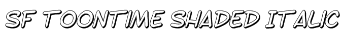 SF Toontime Shaded Italic Font