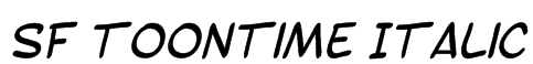 SF Toontime Italic Font