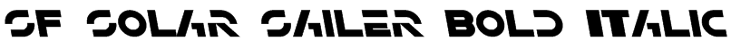 SF Solar Sailer Bold Italic Font