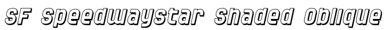 SF Speedwaystar Shaded Oblique Font