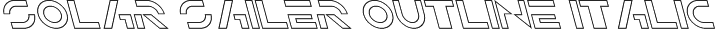 Solar Sailer Outline Italic Font