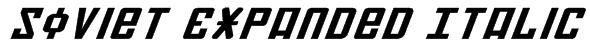 Soviet Expanded Italic Font