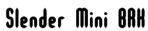 Slender Mini BRK Font