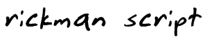 rickman script Font