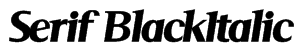 Serif BlackItalic Font