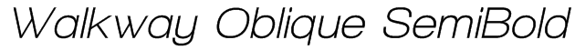 Walkway Oblique SemiBold Font