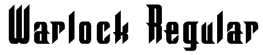 Warlock Regular Font