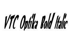 VTC Optika Bold Italic Font
