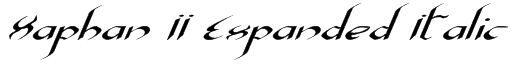 Xaphan II Expanded Italic Font