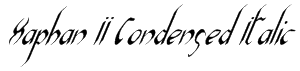 Xaphan II Condensed Italic Font