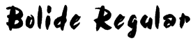 Bolide Regular Font