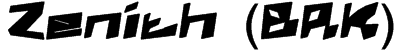 Zenith (BRK) Font