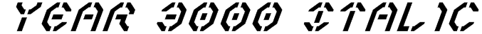 Year 3000 Italic Font
