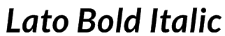 Lato Bold Italic Font
