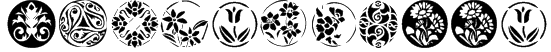 KR Fleurish Circle Font