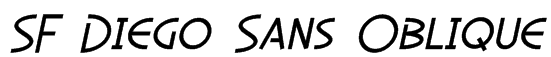SF Diego Sans Oblique Font